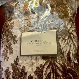 Pottery Barn COLLINS headboard toilet sliipcover